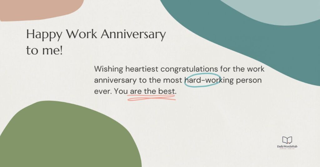 Best Work Anniversary Messages