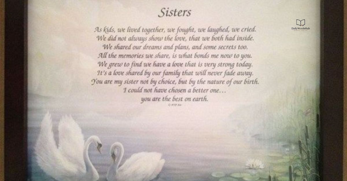 Touching Heartfelt Letters to My Sister
