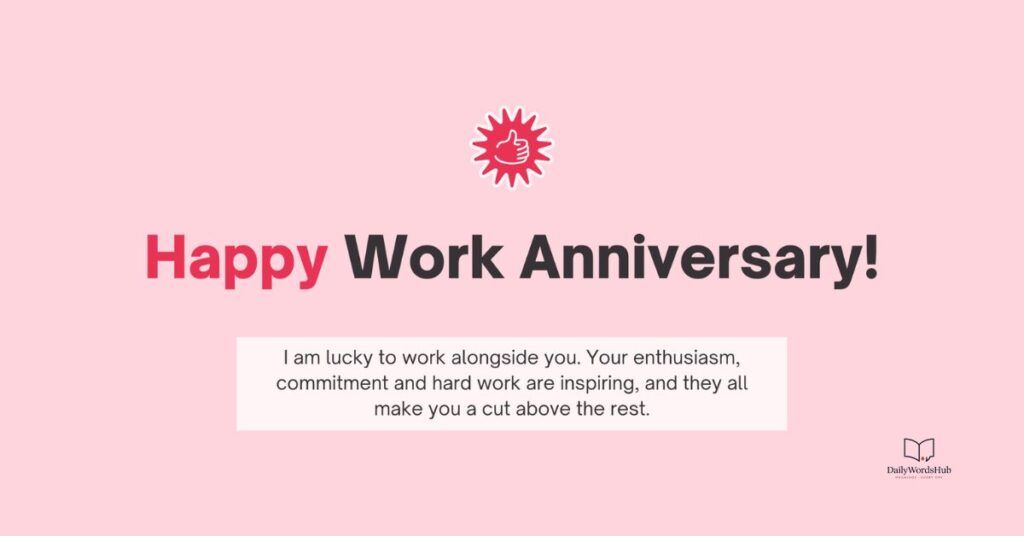 Work Anniversary Wishes