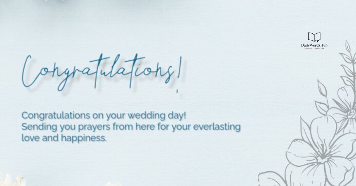 Wedding Congratulations Message